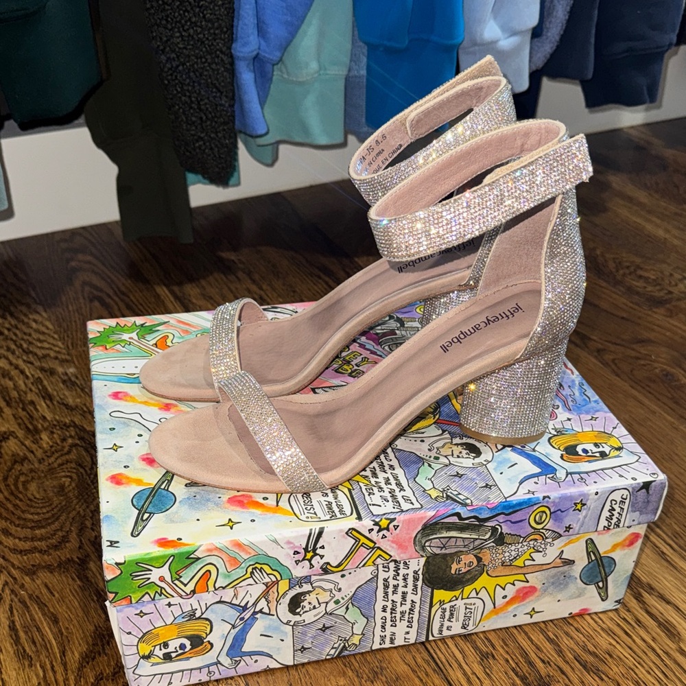 Jeffrey Campbell Silver Block Heels